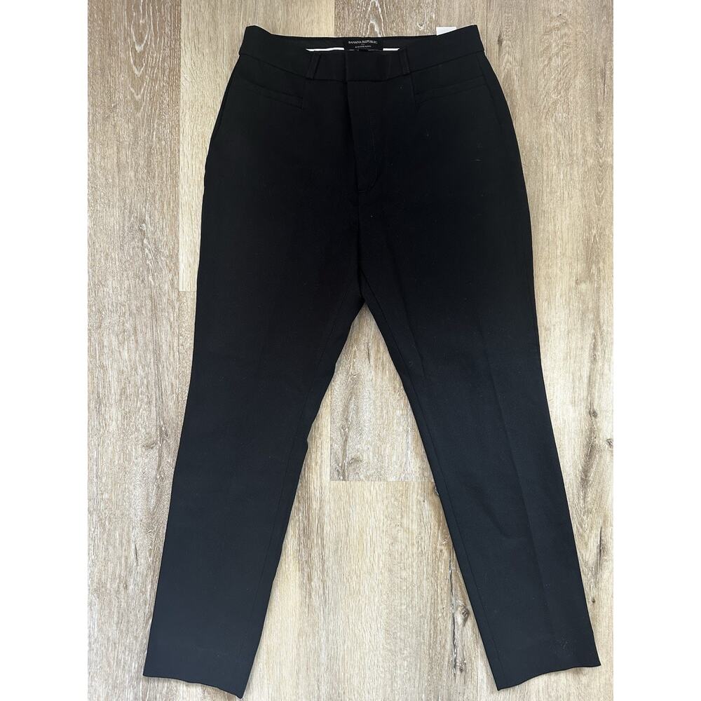 Banana Republic High Rise Sloan Pants Women 8 Black Ankle Stretch Career 26x26 - Picture 8 of 9